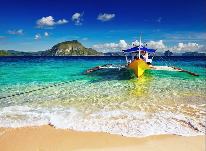 Framed Print : Tropical beach, South China See, El-Nido, Philippines Framed Print : Tropical beach, South China See, El-Nido, Philippines
