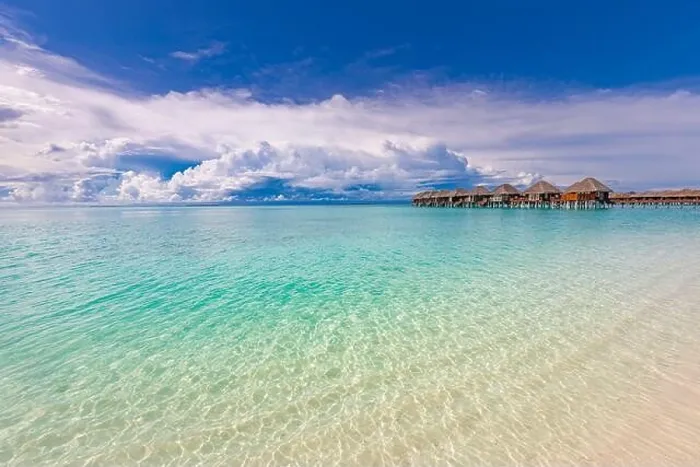 Framed Print : Tropical beach with water bungalows on the Maldives. Amazing shore coastline, sea view with luxury water villas and bungalows. Stunning sunny beach Framed Print : Tropical beach with water bungalows on the Maldives. Amazing shore coastline, sea view with luxury water villas and bungalows. Stunning sunny beach