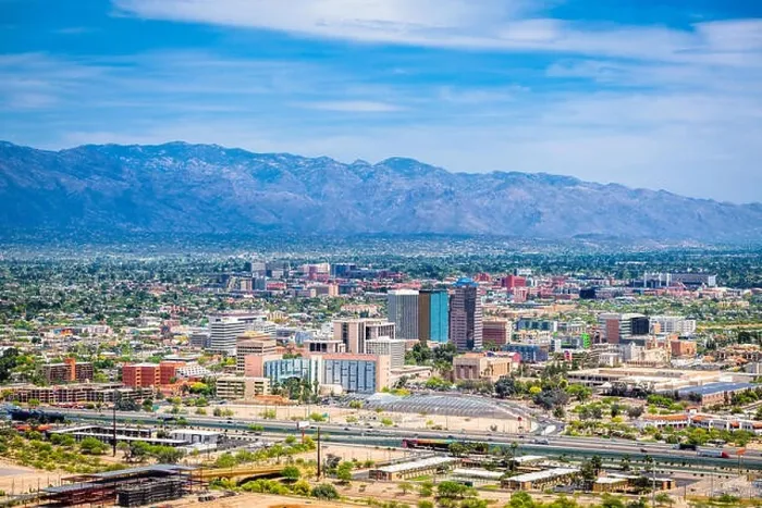 Framed Print : Tucson, Arizona, USA downtown city skyline Framed Print : Tucson, Arizona, USA downtown city skyline