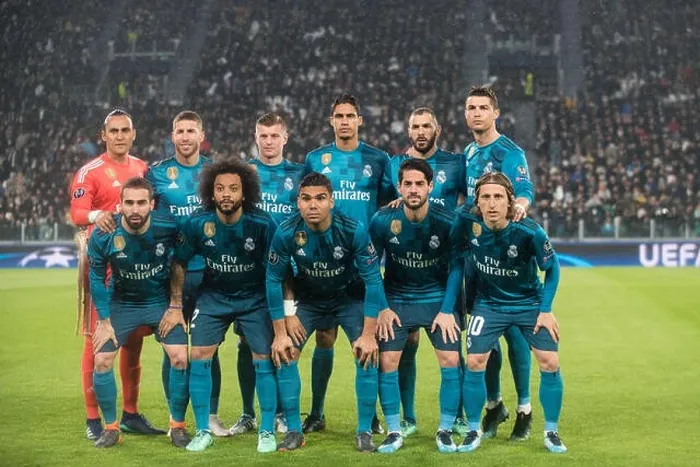 Framed Print : Turin, Italy. 03rd Apr, 2018. Real Madrid Team during the Champions League match Juventus FC vs Real Madrid Framed Print : Turin, Italy. 03rd Apr, 2018. Real Madrid Team during the Champions League match Juventus FC vs Real Madrid