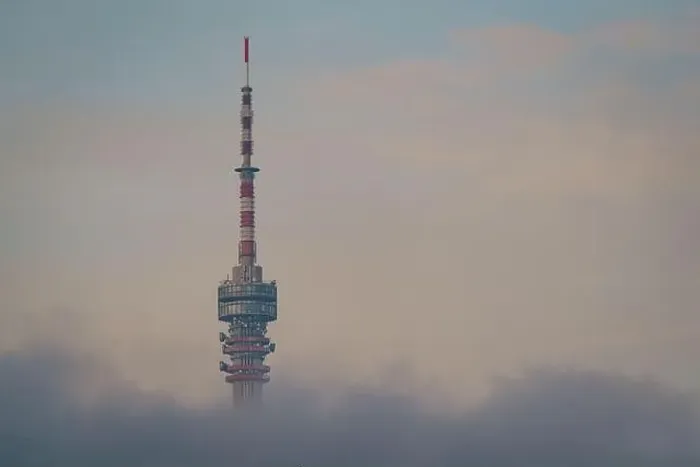 Framed Print : Tv tower in Pecs, Hungary with cloudy sky Framed Print : Tv tower in Pecs, Hungary with cloudy sky