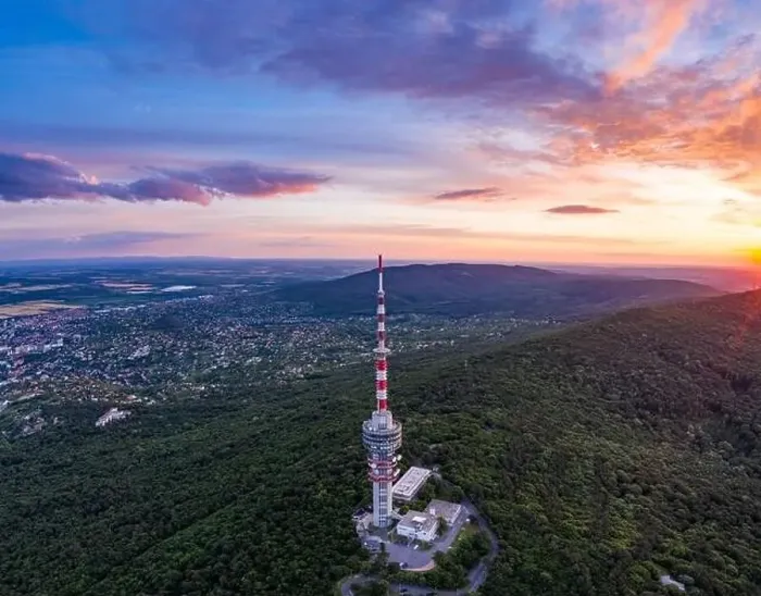 Framed Print : TV tower in Pecs Hungary with Mecsek hills Framed Print : TV tower in Pecs Hungary with Mecsek hills
