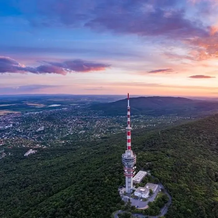 Framed Print : TV tower in Pecs Hungary with Mecsek hills Framed Print : TV tower in Pecs Hungary with Mecsek hills