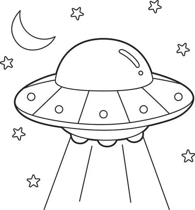 Framed Print : Ufo Coloring Page Framed Print : Ufo Coloring Page