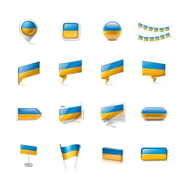 Framed Print : Ukraine flag, vector illustration on a white background Framed Print : Ukraine flag, vector illustration on a white background