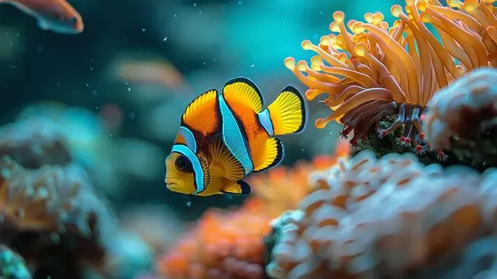 Framed Print : underwater coral reef landscape super wide banner background in the deep blue ocean with colorful fish and marine life Framed Print : underwater coral reef landscape super wide banner background in the deep blue ocean with colorful fish and marine life