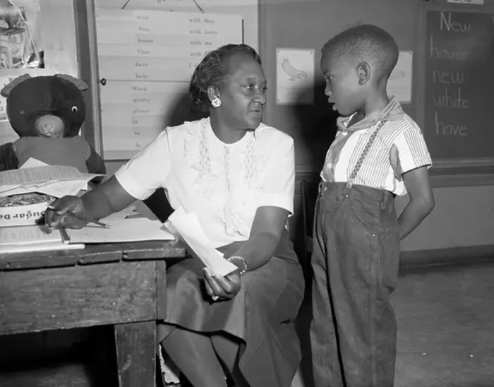 Framed Print : Unidentified first grade teacher with student in Tallahassee, Florida Framed Print : Unidentified first grade teacher with student in Tallahassee, Florida
