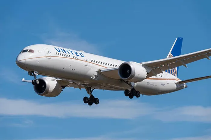 Framed Print : United Airlines Boeing 787-9 Dreamliner jet airliner plane N26967 landing at London Heathrow Airport in Hounslow