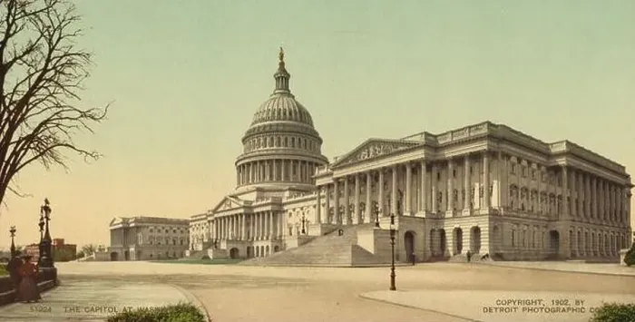 Framed Print : United States Capital building, Washington D.C 1902