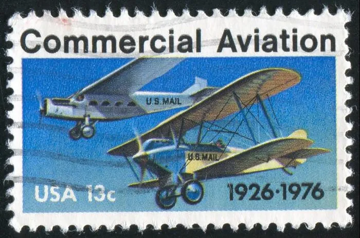 Framed Print : UNITED STATES - CIRCA 1976: stamp printed by United states, shows airplane, circa 1976 Framed Print : UNITED STATES - CIRCA 1976: stamp printed by United states, shows airplane, circa 1976
