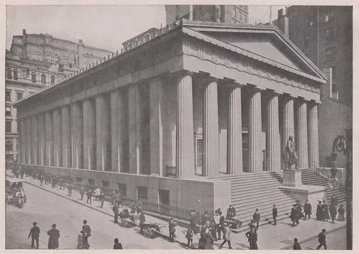 Framed Print : United States Sub-Treasury. Corner wall and Broad Streets Framed Print : United States Sub-Treasury. Corner wall and Broad Streets