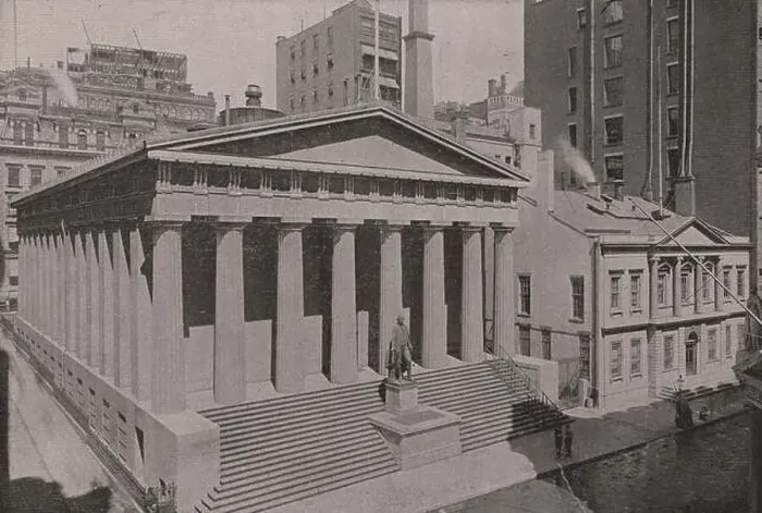 Framed Print : United States Sub-Treasury-Northeast Corner Wall and Nassau Streets; Assay Office Framed Print : United States Sub-Treasury-Northeast Corner Wall and Nassau Streets; Assay Office