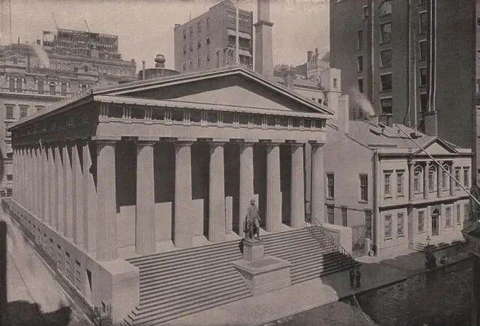 Framed Print : United States Sub-Treasury-Northeast Corner Wall and Nassau Streets; Assay Office Framed Print : United States Sub-Treasury-Northeast Corner Wall and Nassau Streets; Assay Office