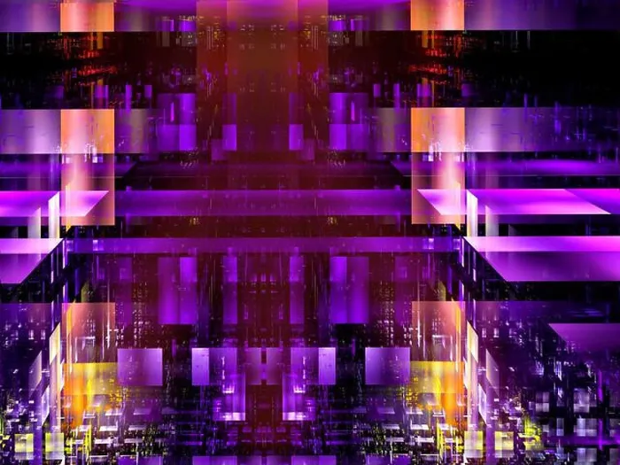 Framed Print : Unusual construction of translucent blocks - abstract 3d illustration Framed Print : Unusual construction of translucent blocks - abstract 3d illustration