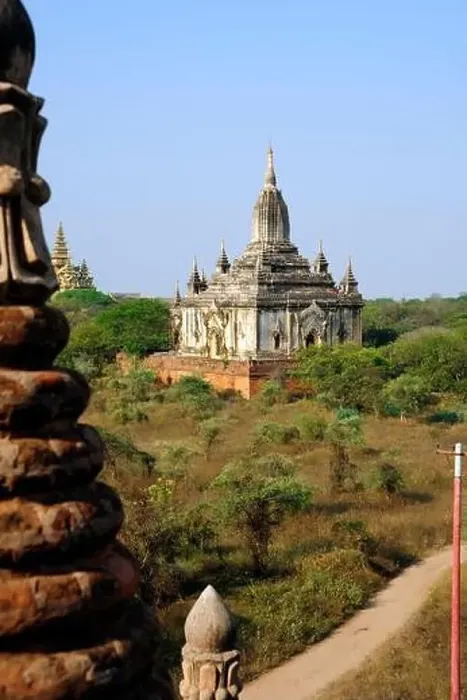 Framed Print : Upright view of a beautiful temple in Bagan Myanmar Framed Print : Upright view of a beautiful temple in Bagan Myanmar