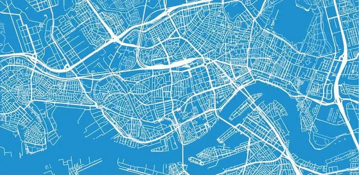 Framed Print : Urban vector city map of Rotterdam, The Netherlands Framed Print : Urban vector city map of Rotterdam, The Netherlands