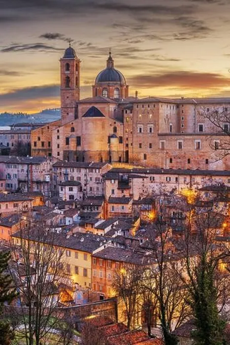 Framed Print : Urbino, Italy medieval walled city in the Marche region at dawn Framed Print : Urbino, Italy medieval walled city in the Marche region at dawn
