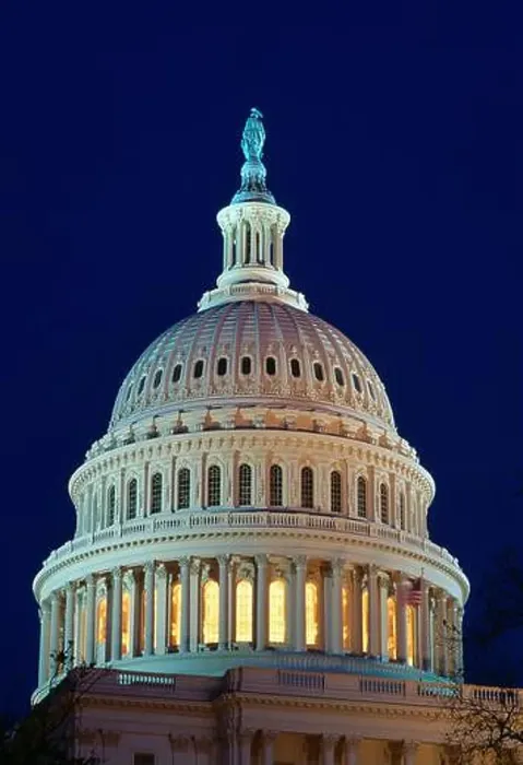 Framed Print : USA. Washington D.C.. The Capitol Building at night Framed Print : USA. Washington D.C.. The Capitol Building at night