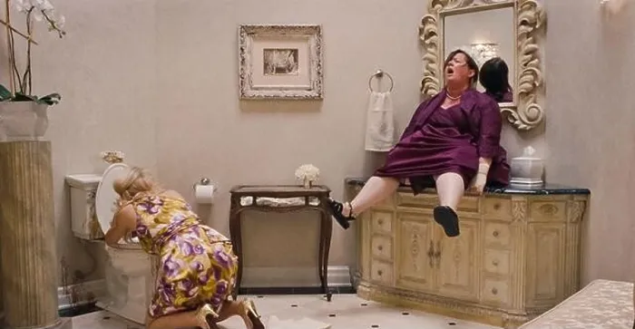 Framed Print : USA. Wendi McLendon-Covey and Melissa McCarthy in a scene from the (C)Universal Pictures film: Bridesmaids (2011) Framed Print : USA. Wendi McLendon-Covey and Melissa McCarthy in a scene from the (C)Universal Pictures film: Bridesmaids (2011)