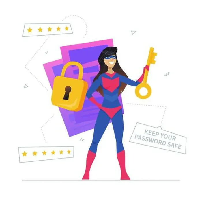 Framed Print : User verification metaphor flat design style vector illustration Framed Print : User verification metaphor flat design style vector illustration