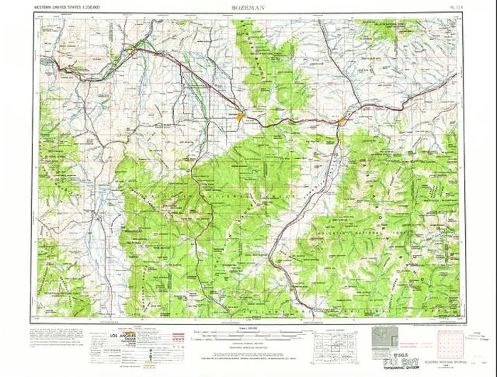 Framed Print : USGS TOPO Map Montana MT Bozeman 268670 1958 250000 Restoration Framed Print : USGS TOPO Map Montana MT Bozeman 268670 1958 250000 Restoration