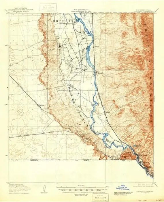 Framed Print : USGS TOPO Map Texas NM Canutillo 189981 1919 62500 Restoration Framed Print : USGS TOPO Map Texas NM Canutillo 189981 1919 62500 Restoration