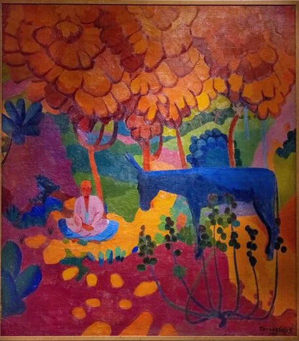 Framed Print : U.T. Tansikbayev, Crimson Autumn Framed Print : U.T. Tansikbayev, Crimson Autumn