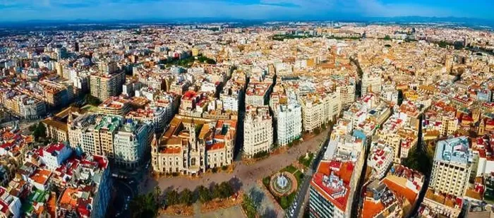 Framed Print : Valencia City Hall at the Plaza del Ajuntament square aerial panoramic view Framed Print : Valencia City Hall at the Plaza del Ajuntament square aerial panoramic view