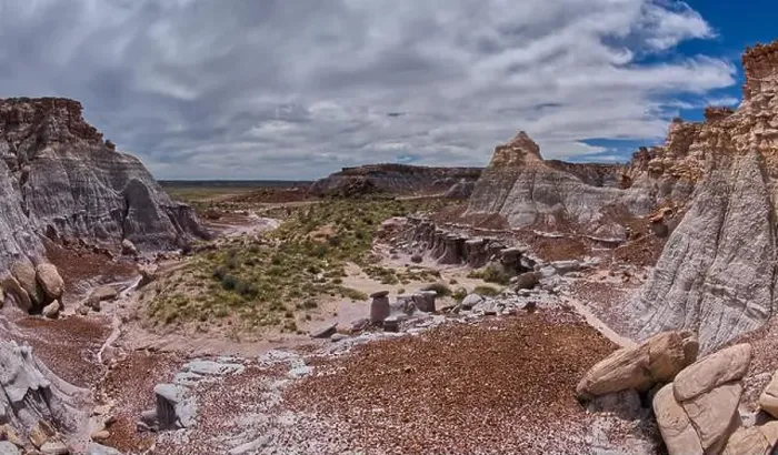 Framed Print : A valley below the east cliffs of Blue Mesa in Petrified Forest National Park Framed Print : A valley below the east cliffs of Blue Mesa in Petrified Forest National Park