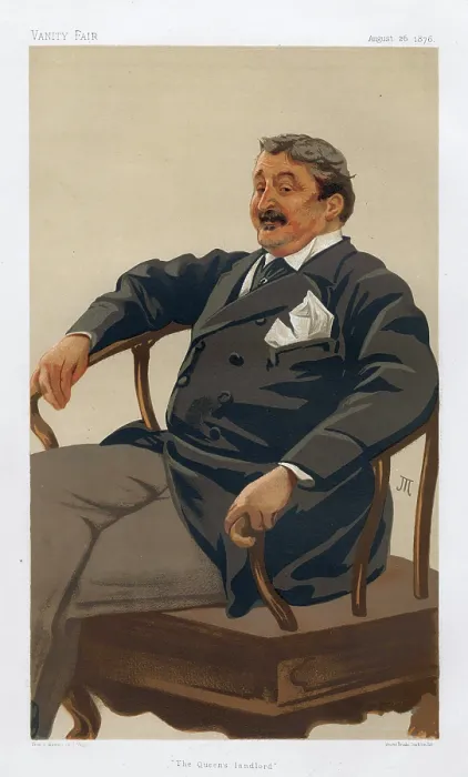 Framed Print : Vanity Fair: Military and Navy; The Queen's Landlord, Colonel James Farquharson of Invercauld, August 26, 1876, James Tissot, 1836–1902, French Framed Print : Vanity Fair: Military and Navy; The Queen's Landlord, Colonel James Farquharson of Invercauld, August 26, 1876, James Tissot, 1836–1902, French