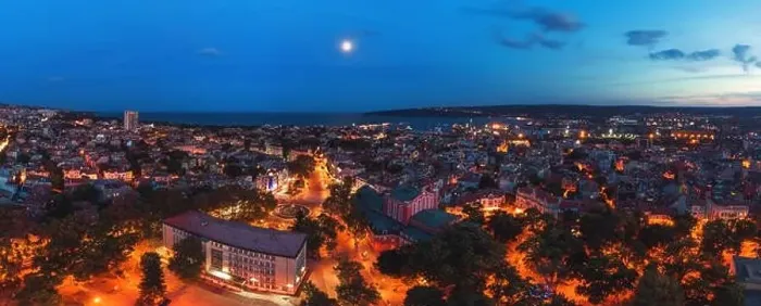 Framed Print : Varna, Bulgaria aerial drone view. Beautiful panorama of seascape and sea garden Framed Print : Varna, Bulgaria aerial drone view. Beautiful panorama of seascape and sea garden