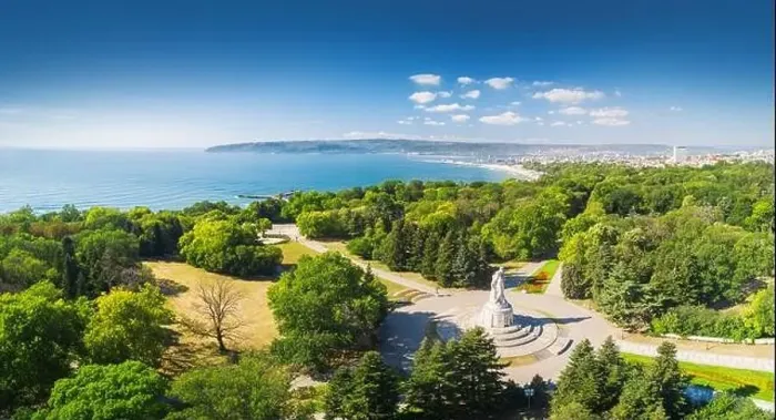 Framed Print : Varna spring time, beautiful aerial view above sea garden Framed Print : Varna spring time, beautiful aerial view above sea garden