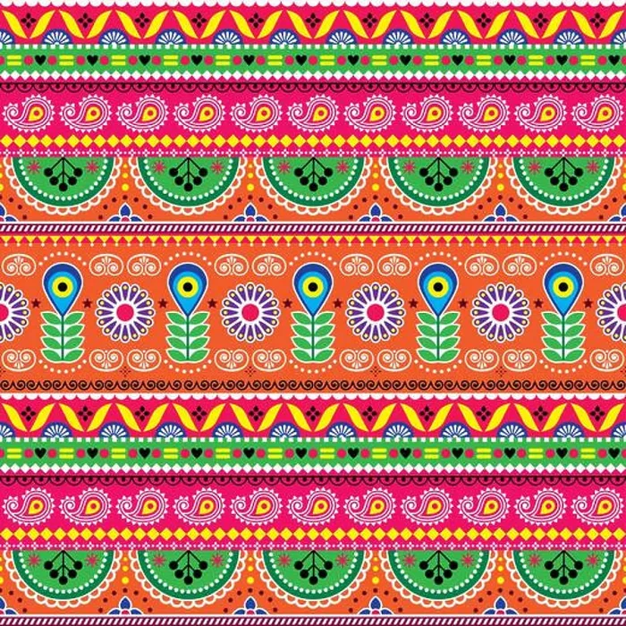 Framed Print : Vector floral seamless folk art pattern - Indian truck art floral Framed Print : Vector floral seamless folk art pattern - Indian truck art floral