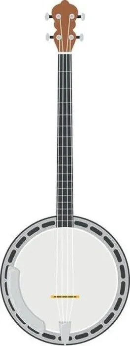 Framed Print : Vector illustration of a banjo in cartoon style isolated on white background Framed Print : Vector illustration of a banjo in cartoon style isolated on white background