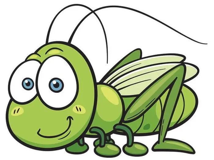 Framed Print : Vector illustration of Cartoon Grasshopper Framed Print : Vector illustration of Cartoon Grasshopper