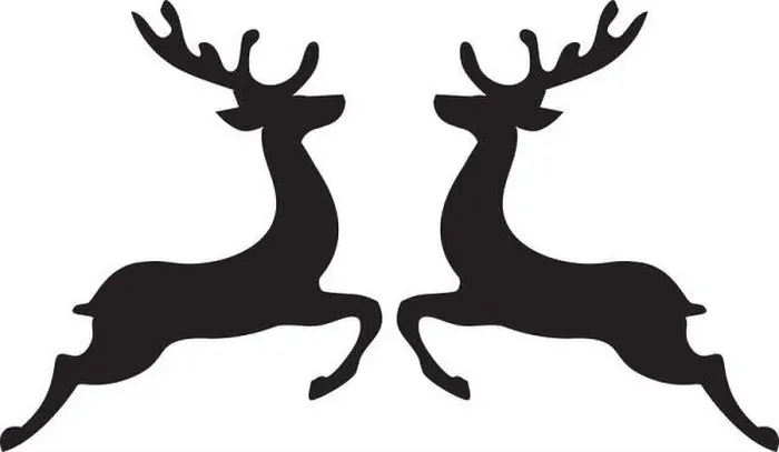 Framed Print : vector illustration of Christmas reindeer silhouette Framed Print : vector illustration of Christmas reindeer silhouette
