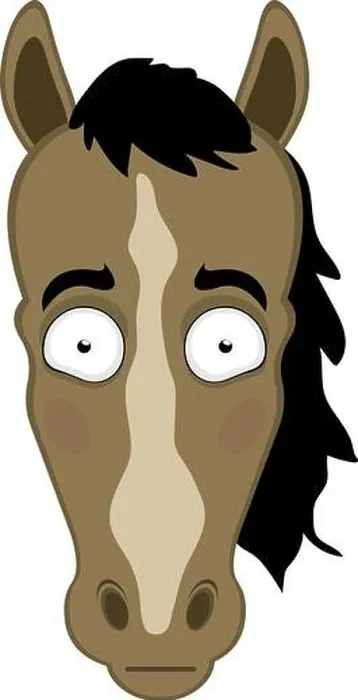 Framed Print : Vector illustration of the face of a cartoon horse with an expression of shame and blush Framed Print : Vector illustration of the face of a cartoon horse with an expression of shame and blush