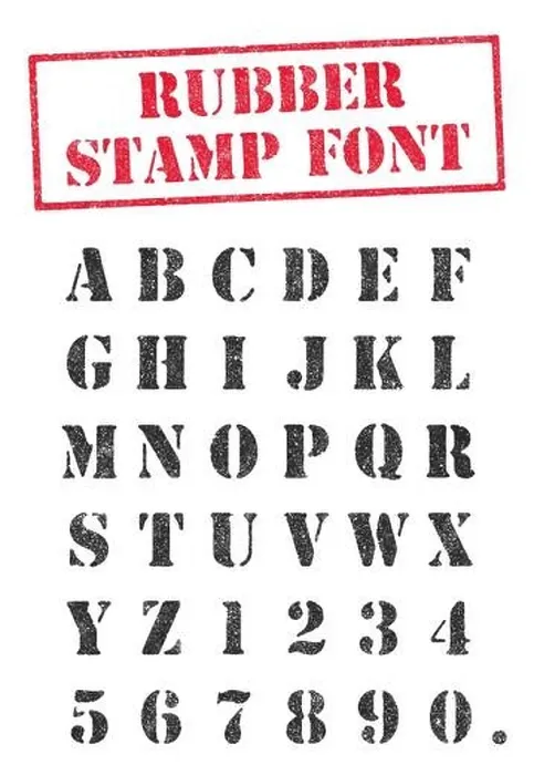 Framed Print : Vector illustration of an stencil rubber stamp font