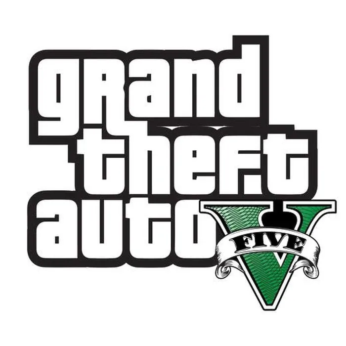 Framed Print : Vector logo of the video game Grand Theft Auto V