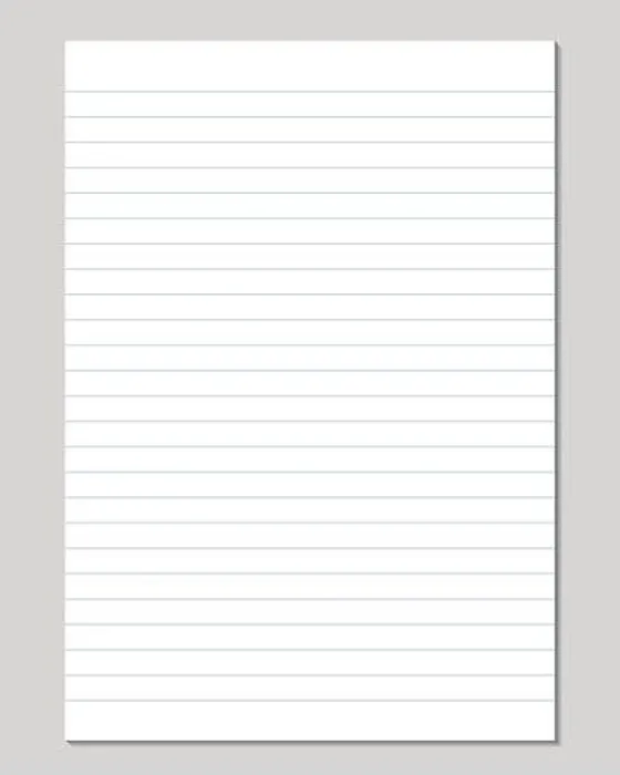 Framed Print : Vector realistic sheet of lined paper isolated on a gray background Framed Print : Vector realistic sheet of lined paper isolated on a gray background