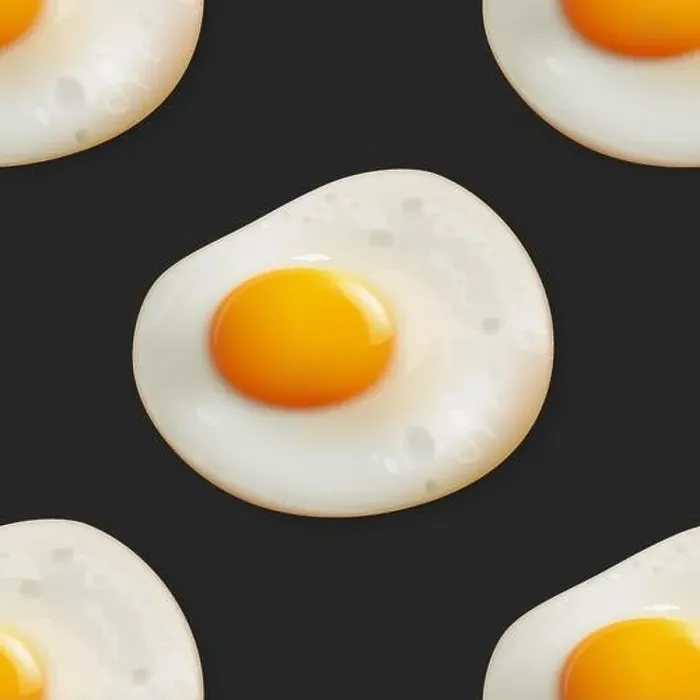 Framed Print : Vector Seamless Pattern with Realistic Fried Egg Framed Print : Vector Seamless Pattern with Realistic Fried Egg
