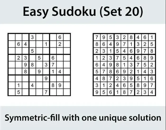 Framed Print : Vector Sudoku puzzle with solution - easy difficulty level