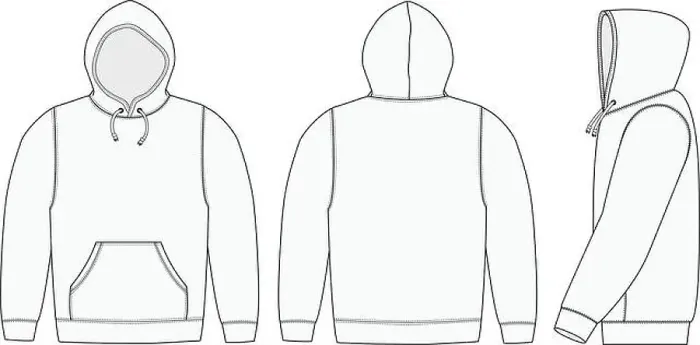 Framed Print : Vector template illustration of hoodie (hooded sweatshirt) Framed Print : Vector template illustration of hoodie (hooded sweatshirt)