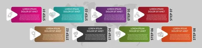 Framed Print : Vector template shape infographic. Business concept with 8 arrows and labels. Eight steps for graph, diagrams, slideshow Framed Print : Vector template shape infographic. Business concept with 8 arrows and labels. Eight steps for graph, diagrams, slideshow