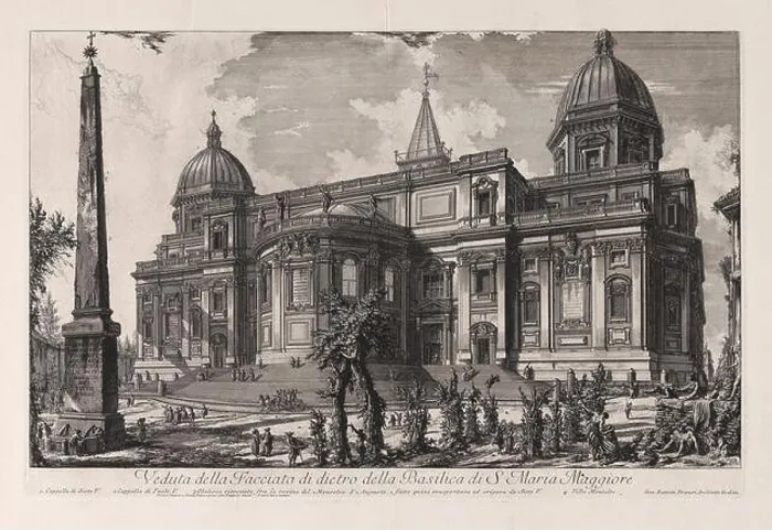 Framed Print : Veduta della Facciata di dietro della Basilica di S Framed Print : Veduta della Facciata di dietro della Basilica di S