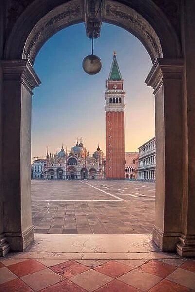 Venice. Cityscape image of St. Mark's square in Venice during sunrise