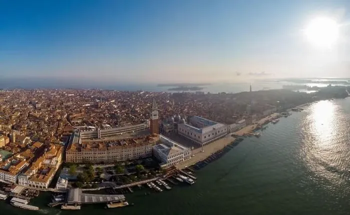 Framed Print : Venice from above with drone Framed Print : Venice from above with drone