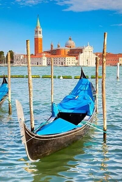 Venice - Gondola on the Grand Canal, Venice Lagoon, Italy