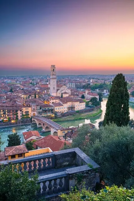 Framed Print : Verona, Italy. Cityscape image of Verona, Italy during sunset Framed Print : Verona, Italy. Cityscape image of Verona, Italy during sunset
