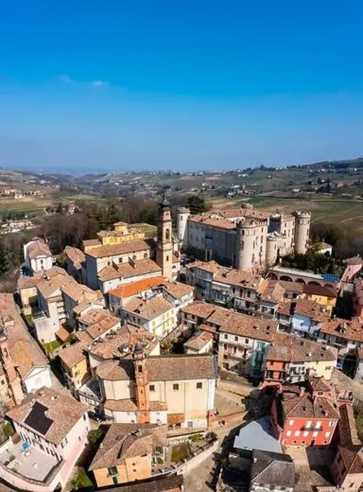 Framed Print : Vertical view of the picturesque village of Costigliole d'Asti in the Piedmont Framed Print : Vertical view of the picturesque village of Costigliole d'Asti in the Piedmont
